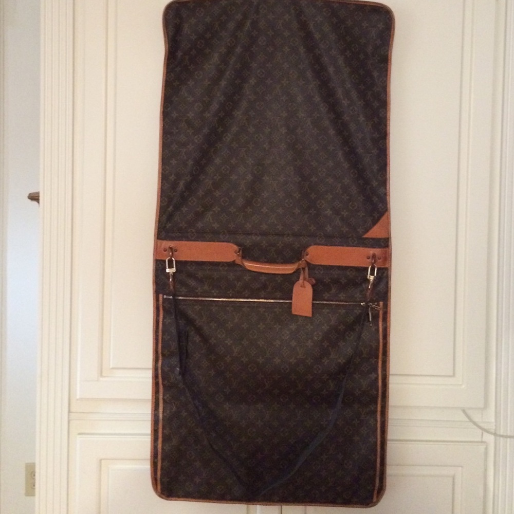 Louis Vuitton Monogram Canvas Garment Bag with Vachetta Leather Trim
